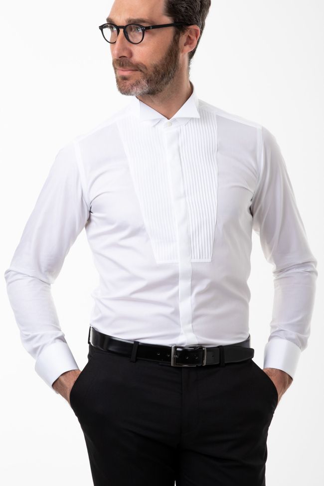 caliban Hemd Herren Caliban Slim Einfarbig 100% Baumwolle kragen Kläppchenkragen Lange Ärmel