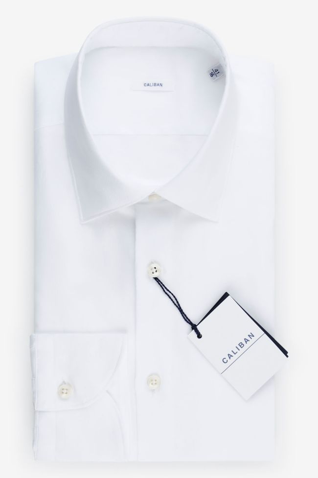 caliban Hemd Herren Caliban Slim Einfarbig 100% Baumwolle kragen Italienisch Lange Ärmel