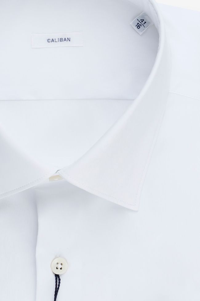 Caliban Hemd Herren Caliban Slim Einfarbig 70% Cotton 27% Pa 3% Ea Kragen Italienisch Lange Ärmel