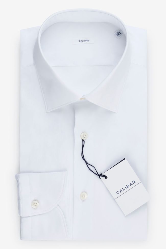 caliban Hemd Herren Caliban Slim Einfarbig 70% cotton 27% pa 3% ea kragen Italienisch Lange Ärmel