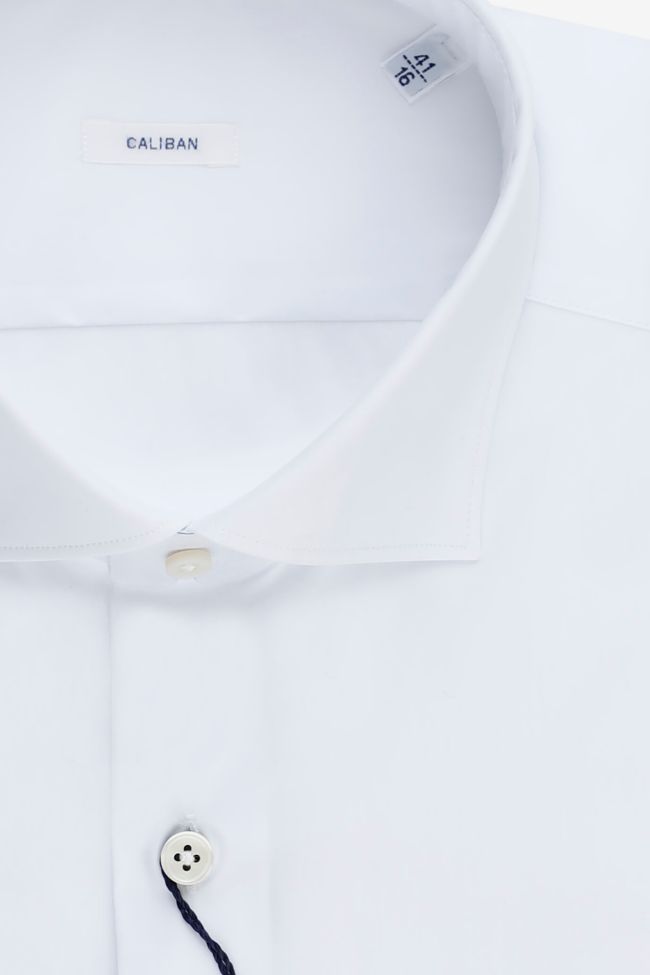 Caliban Hemd Herren Caliban Slim Einfarbig 70% Cotton 27% Pa 3% Ea Kragen Französisch Lange Ärmel