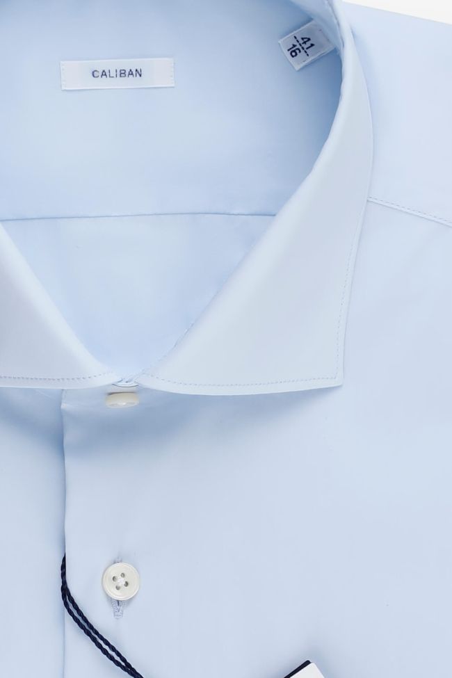 Caliban Hemd Herren Caliban Slim Einfarbig 70% Cotton 27% Pa 3% Ea Kragen Französisch Lange Ärmel