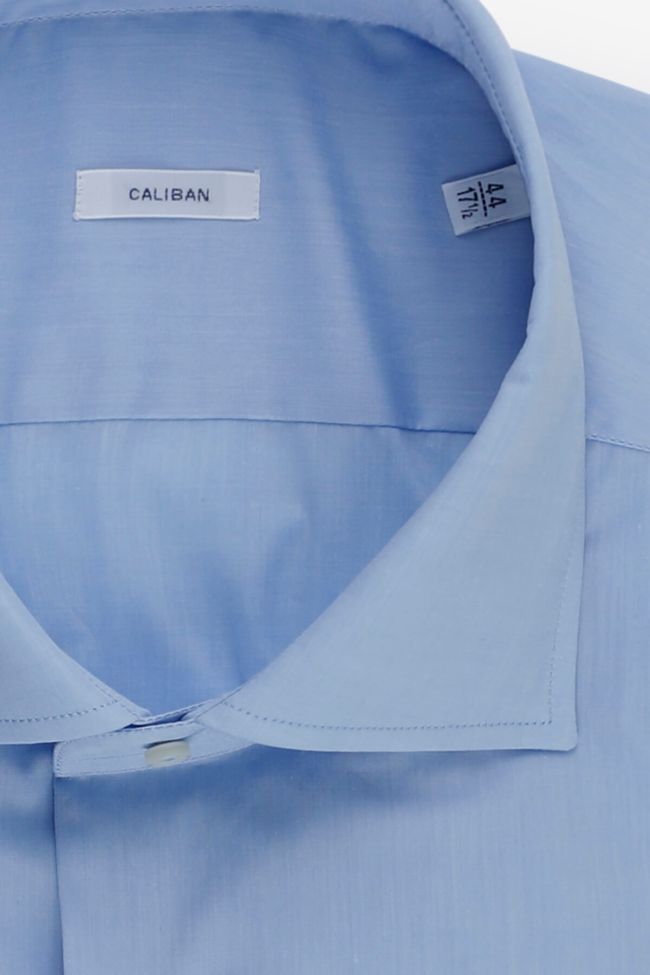 Caliban Hemd Herren Caliban Slim Einfarbig 97% Baumwolle 3% Elastan Kragen Französisch Lange Ärmel