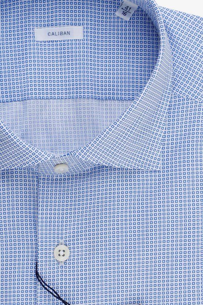 Caliban Hemd Herren Caliban Slim Halb Unifarben 100% Baumwolle Kragen Französisch Lange Ärmel