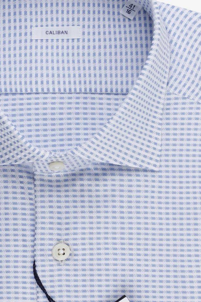 Caliban Hemd Herren Caliban Slim Halb Unifarben 100% Baumwolle Kragen Französisch Lange Ärmel