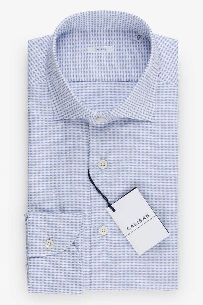 caliban Hemd Herren Caliban Slim Halb Unifarben 100% Baumwolle kragen Französisch Lange Ärmel