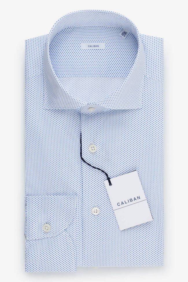 caliban Hemd Herren Caliban Slim Halb Unifarben 100% Baumwolle kragen Französisch Lange Ärmel