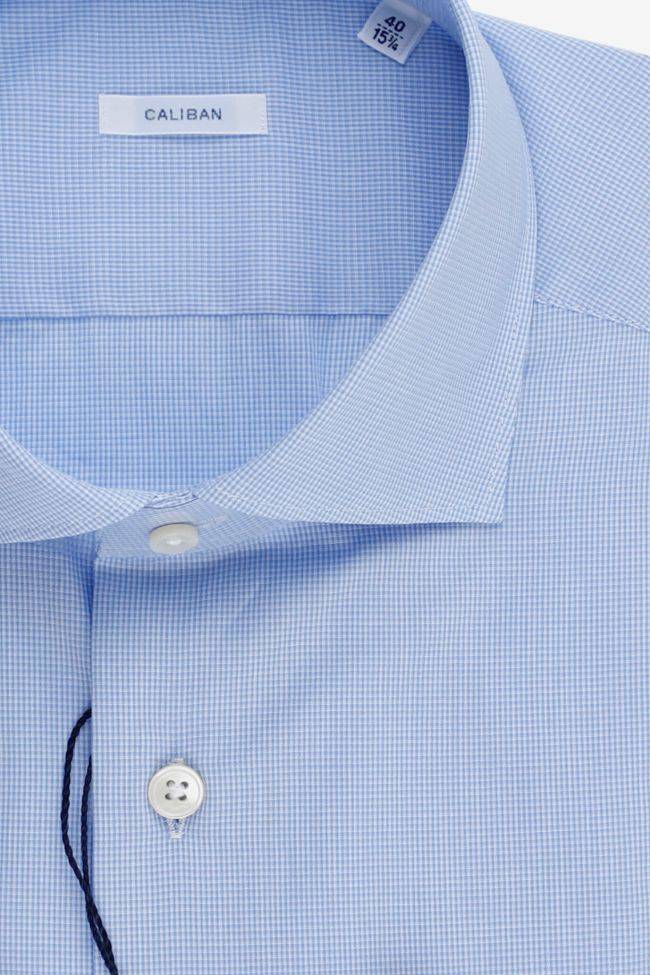 Caliban Hemd Herren Caliban Slim Halb Unifarben 100% Baumwolle Kragen Französisch Lange Ärmel