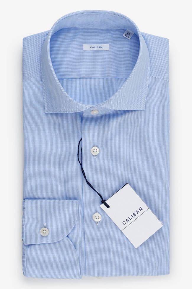 caliban Hemd Herren Caliban Slim Halb Unifarben 100% Baumwolle kragen Französisch Lange Ärmel