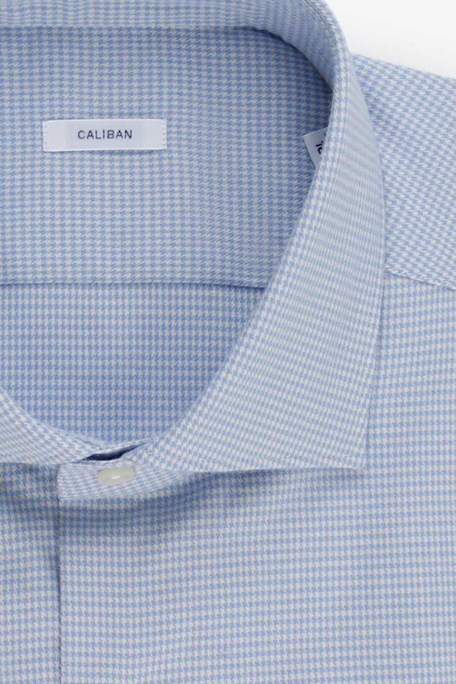 Caliban Hemd Herren Caliban Slim Halb Unifarben 97% Baumwolle 3% Elastan Kragen Französisch Lange Ärmel