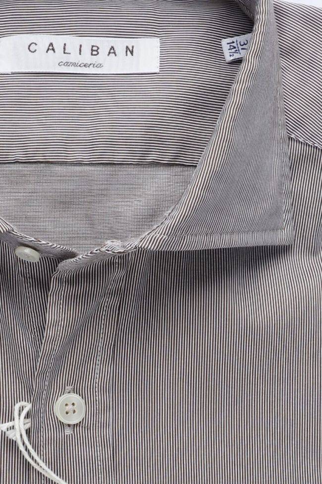 Caliban Hemd Herren Caliban Slim Streifen 100% Baumwolle Kragen Französisch Lange Ärmel