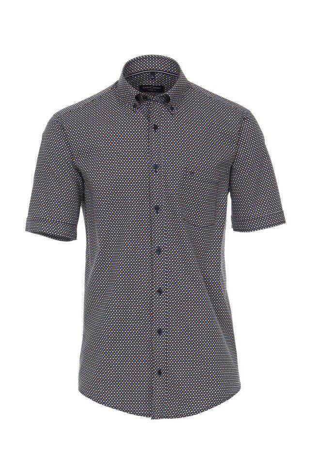 casamoda Hemd Herren Casamoda Classic Muster kragen Button-Down Kurze Ärmel