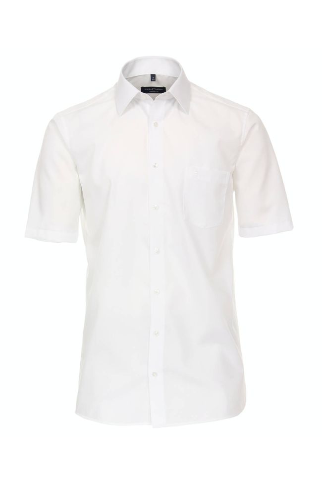 casamoda Hemd Herren Casamoda Comfort Bügelfreie Einfarbig kragen Französisch Kurze Ärmel