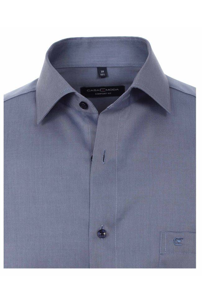 Casamoda Hemd Herren Casamoda Comfort Bügelfreie Einfarbig Kragen Französisch Lange Ärmel