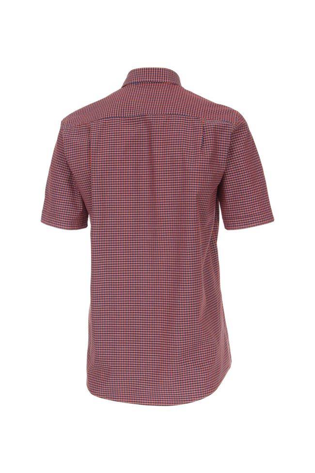 Casamoda Hemd Herren Casamoda Comfort Karo Kragen Französisch Kurze Ärmel