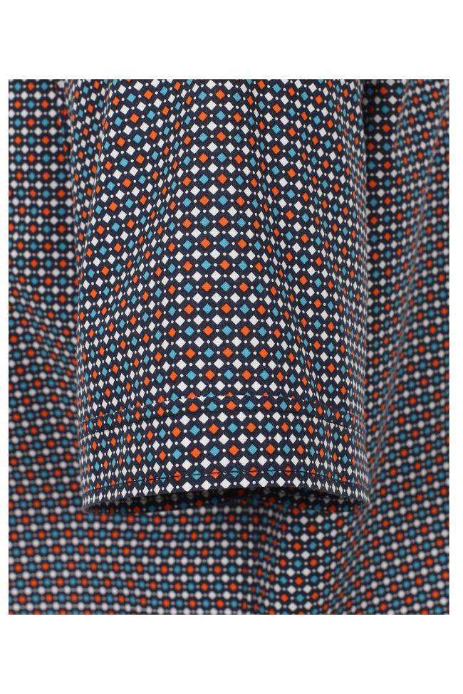 Casamoda Hemd Herren Casamoda Comfort Muster Kragen Button-Down Kurze Ärmel