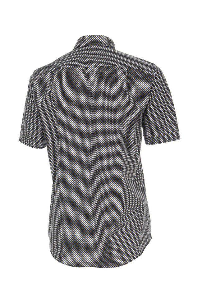 Casamoda Hemd Herren Casamoda Comfort Muster Kragen Button-Down Kurze Ärmel
