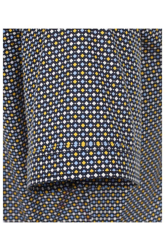 Casamoda Hemd Herren Casamoda Comfort Muster Kragen Button-Down Kurze Ärmel