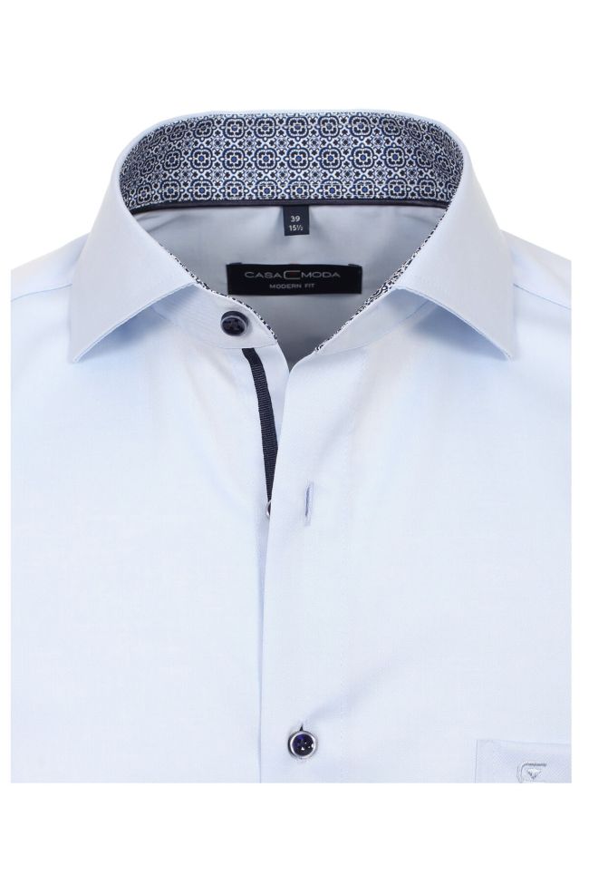 Casamoda Hemd Herren Casamoda Regular Bügelfreie Einfarbig Kragen Französisch Lange Ärmel
