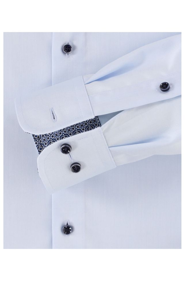 Casamoda Hemd Herren Casamoda Regular Bügelfreie Einfarbig Kragen Französisch Lange Ärmel