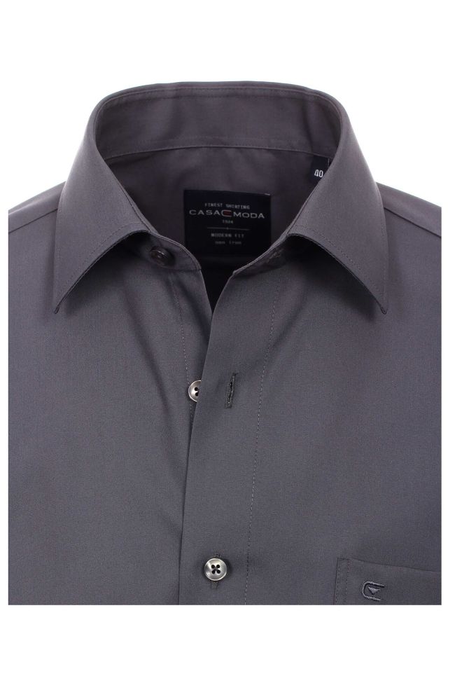 Casamoda Hemd Herren Casamoda Regular Bügelfreie Einfarbig Kragen Französisch Lange Ärmel