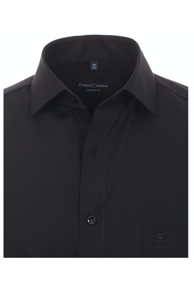 Casamoda Hemd Herren Casamoda Regular Bügelfreie Einfarbig Kragen Französisch Kurze Ärmel