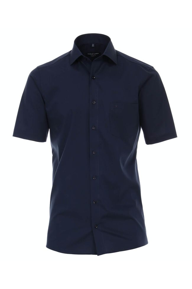 casamoda Hemd Herren Casamoda Regular Bügelfreie Einfarbig kragen Französisch Kurze Ärmel