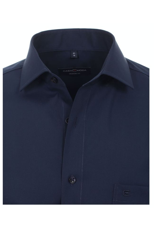 Casamoda Hemd Herren Casamoda Regular Bügelfreie Einfarbig Kragen Französisch Lange Ärmel