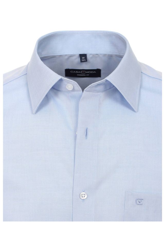 Casamoda Hemd Herren Casamoda Regular Bügelfreie Einfarbig Kragen Französisch Kurze Ärmel
