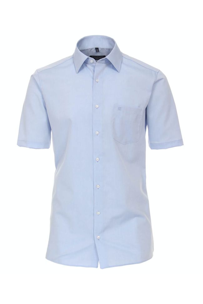 casamoda Hemd Herren Casamoda Regular Bügelfreie Einfarbig kragen Französisch Kurze Ärmel