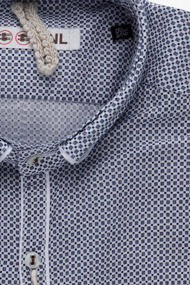 Dnl Hemd Herren DNL Slim Halb Unifarben 100% Baumwolle Kragen Button-Down Lange Ärmel