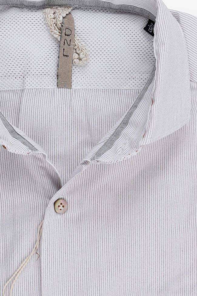 Dnl Hemd Herren DNL Slim Streifen 100% Baumwolle Kragen Französisch Lange Ärmel