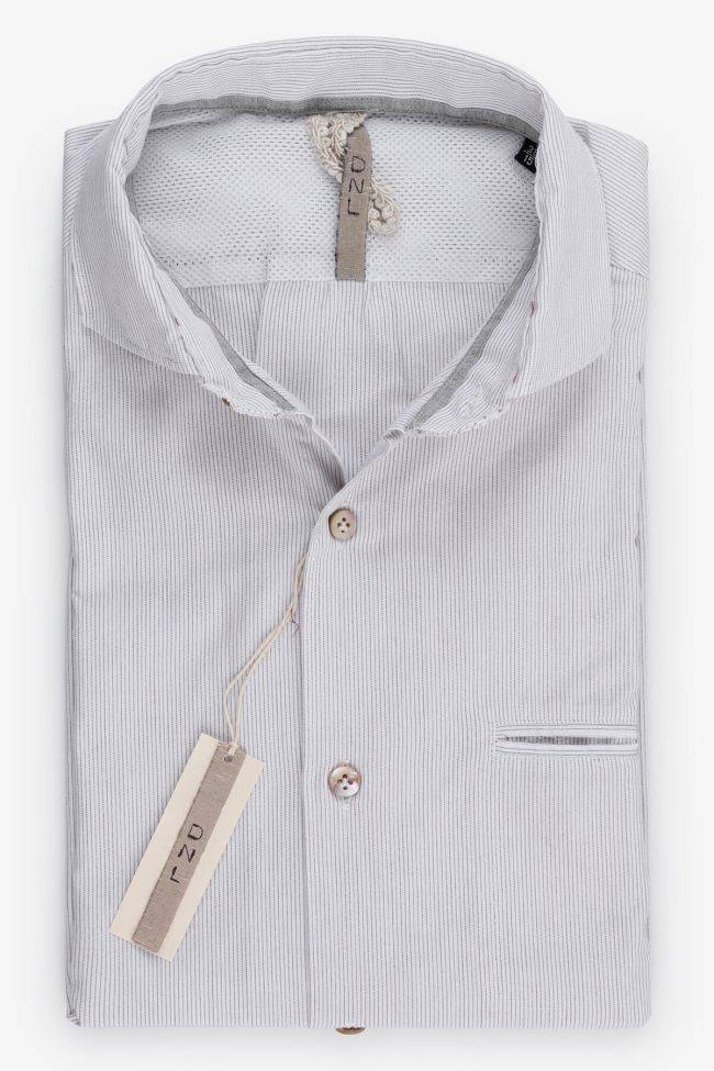 dnl Hemd Herren DNL Slim Streifen 100% Baumwolle kragen Französisch Lange Ärmel