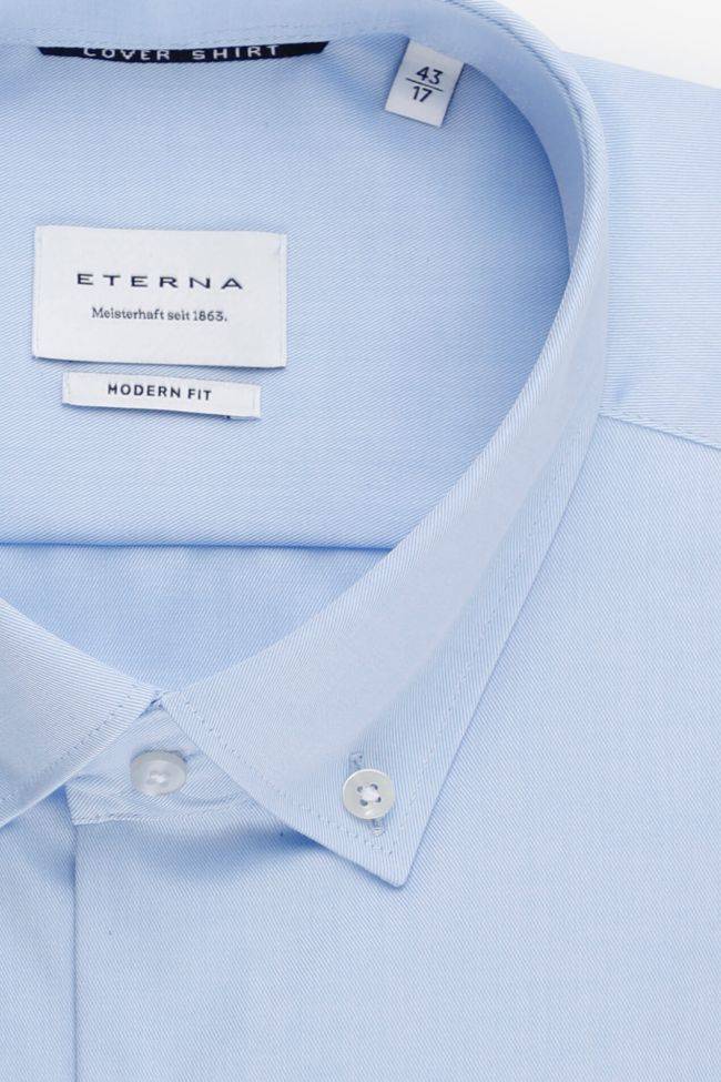 Eterna Hemd Herren Eterna Classic Bügelfreie Einfarbig 100% Baumwolle Kragen Button-Down Lange Ärmel