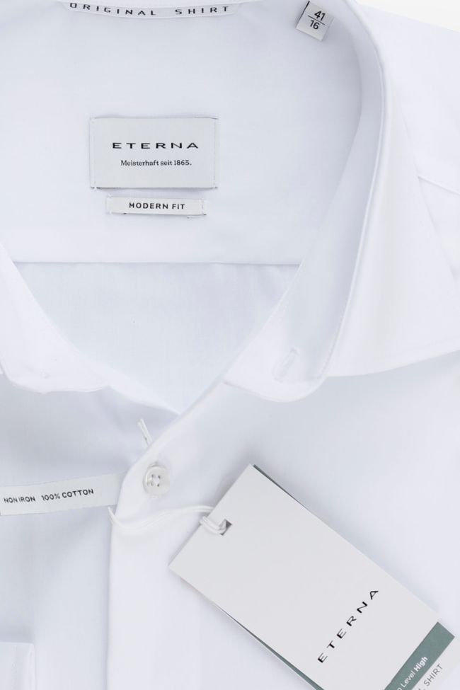 Eterna Hemd Herren Eterna Classic Bügelfreie Einfarbig 100% Baumwolle Kragen Französisch Lange Ärmel