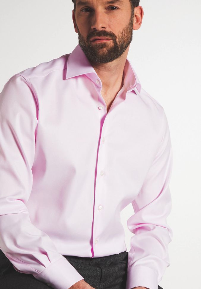 Eterna Hemd Herren Eterna Classic Bügelfreie Kragen Italienisch Lange Ärmel