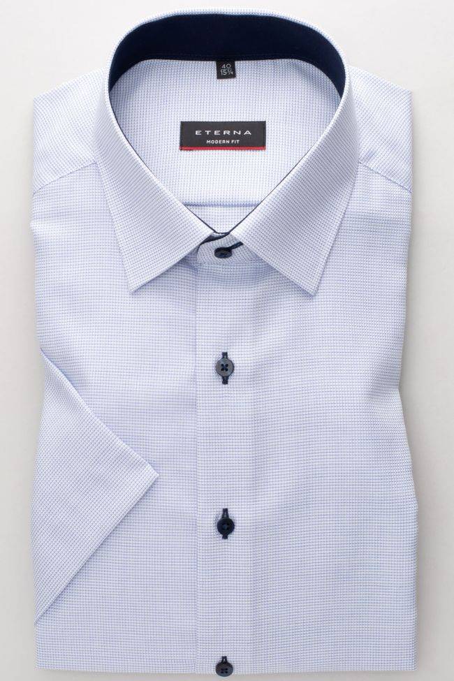 Eterna Hemd Herren Eterna Classic Bügelfreie Kragen Italienisch Kurze Ärmel