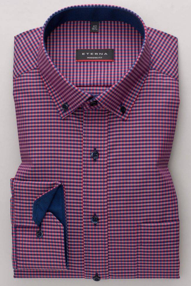 Eterna Hemd Herren Eterna Classic Bügelfreie Kragen Italienisch Lange Ärmel