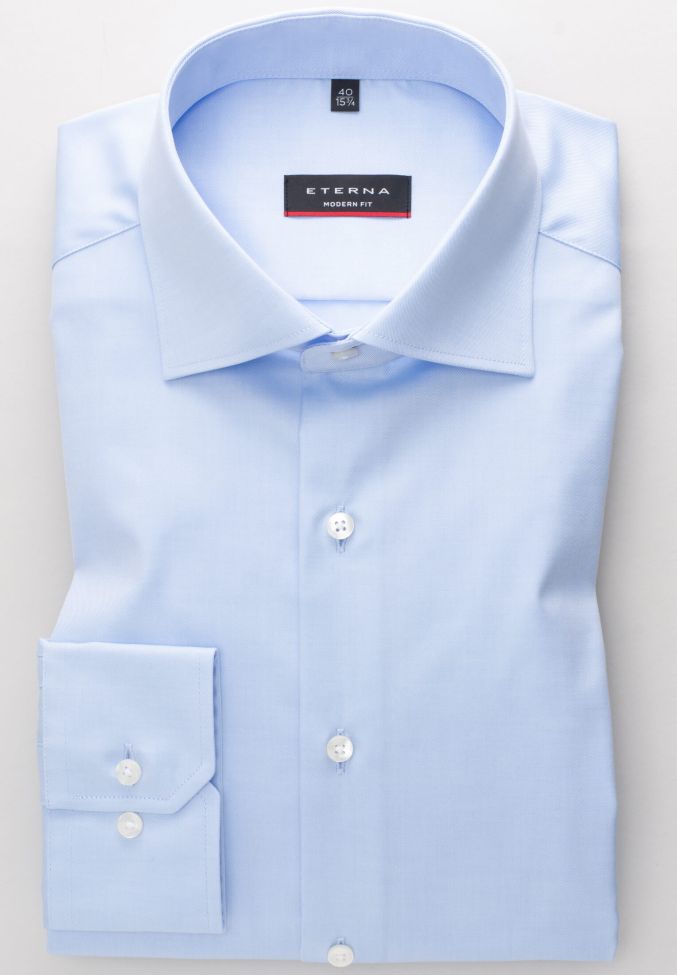 Eterna Hemd Herren Eterna Classic Bügelfreie Kragen Italienisch Lange Ärmel