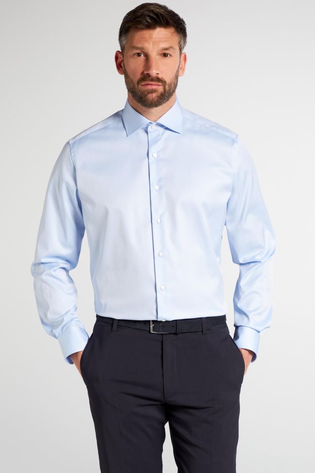 eterna Hemd Herren Eterna Classic Bügelfreie kragen Italienisch Lange Ärmel