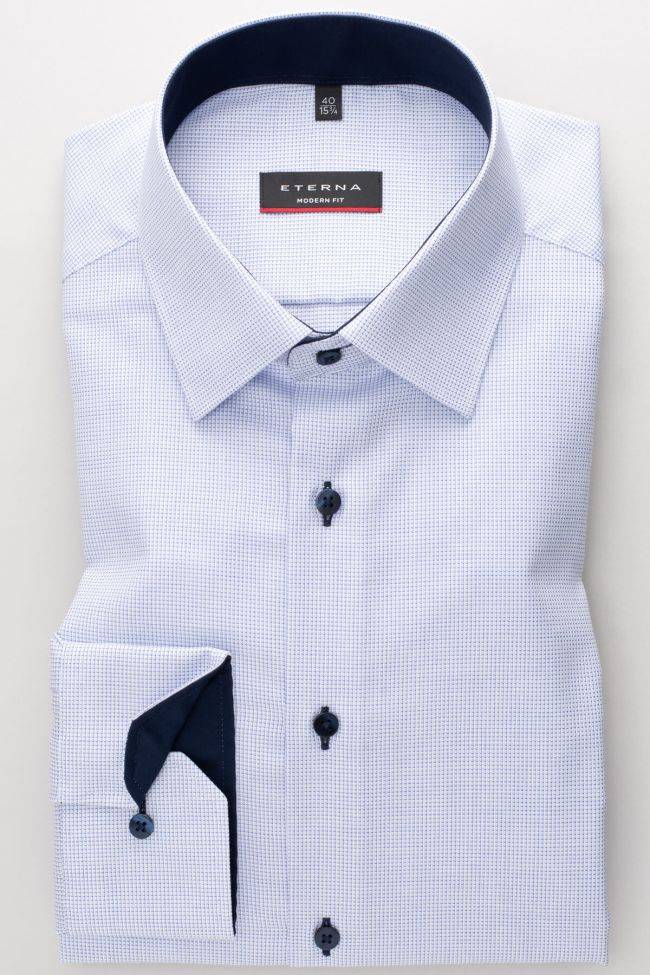 Eterna Hemd Herren Eterna Classic Bügelfreie Kragen Italienisch Lange Ärmel