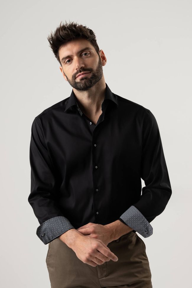 Eterna Hemd Herren Eterna Classic Einfarbig 37% Cotton 63% Lyocell Kragen Französisch Lange Ärmel