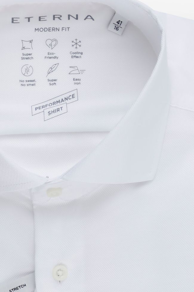 Eterna Hemd Herren Eterna Classic Einfarbig 40% Cotton 57% Pa 3% Ea Kragen Französisch Lange Ärmel