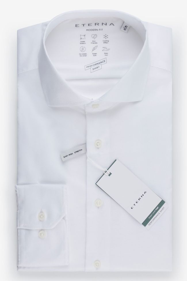 eterna Hemd Herren Eterna Classic Einfarbig 40% cotton 57% pa 3% ea kragen Französisch Lange Ärmel