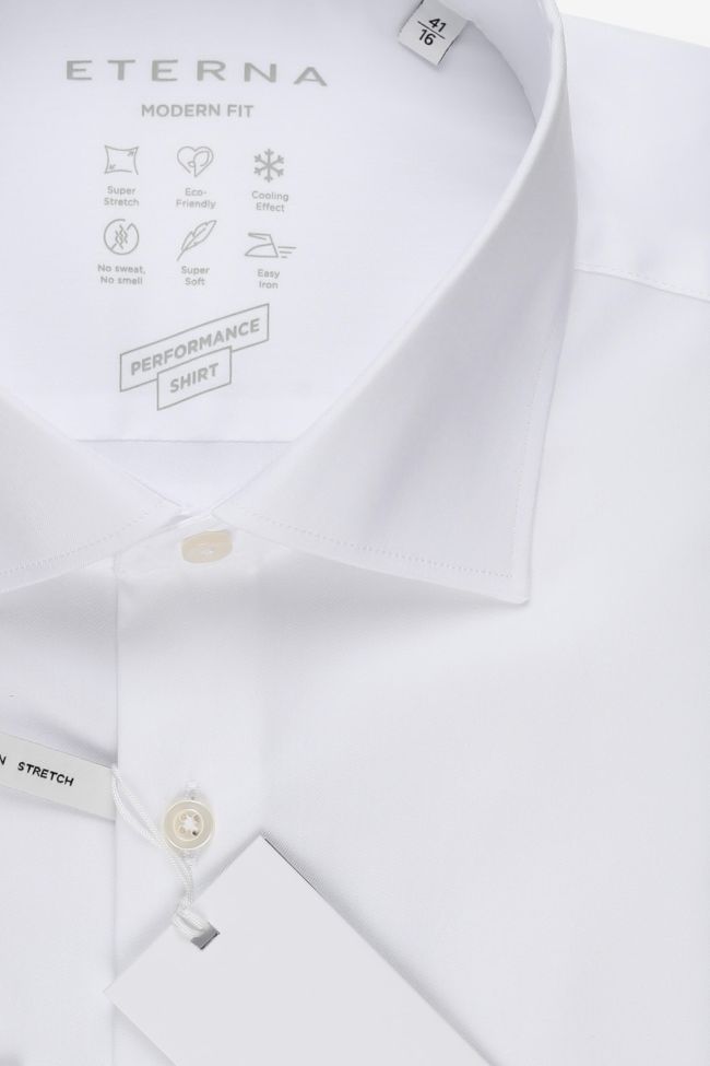 Eterna Hemd Herren Eterna Classic Einfarbig 70% Cotton 27% Pa 3% Ea Kragen Französisch Lange Ärmel