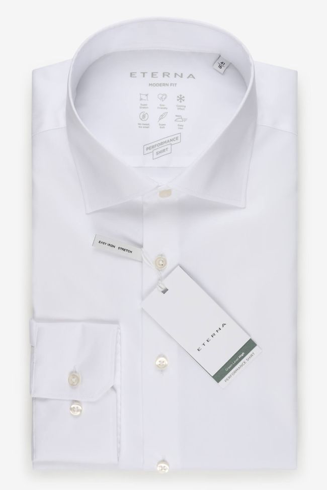 eterna Hemd Herren Eterna Classic Einfarbig 70% cotton 27% pa 3% ea kragen Französisch Lange Ärmel