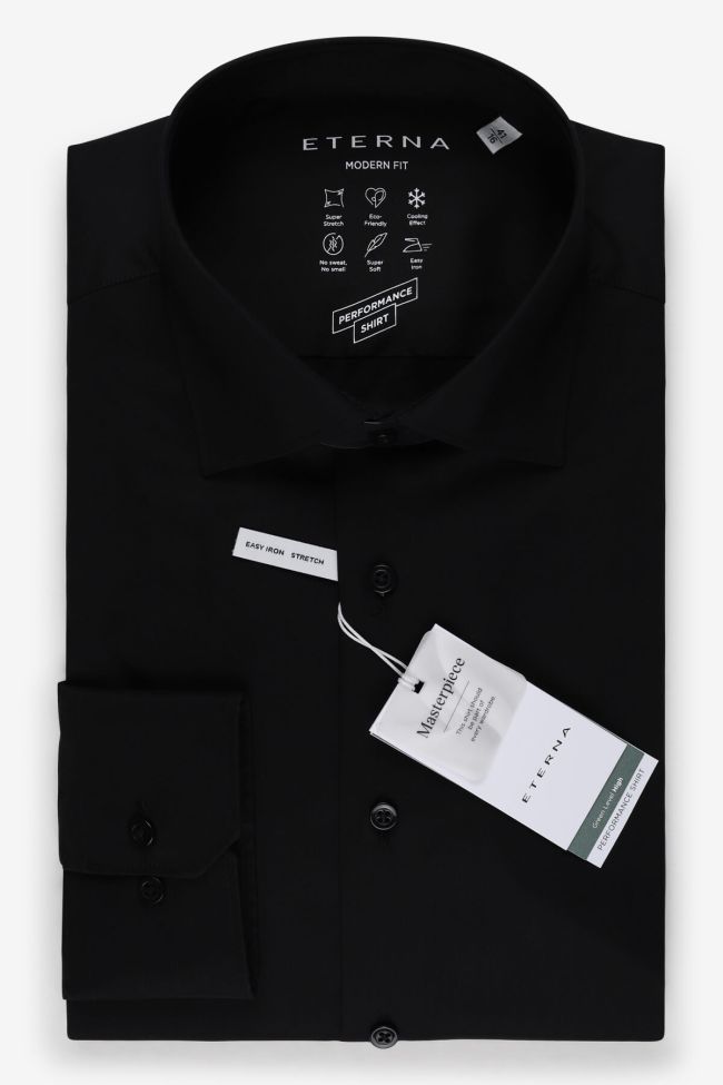 eterna Hemd Herren Eterna Classic Einfarbig 96% Baumwolle 4% elastan kragen Italienisch Lange Ärmel