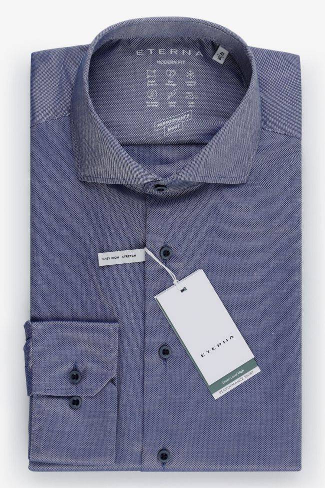 eterna Hemd Herren Eterna Classic Halb Unifarben 40% cotton 57% pa 3% ea kragen Französisch Lange Ärmel