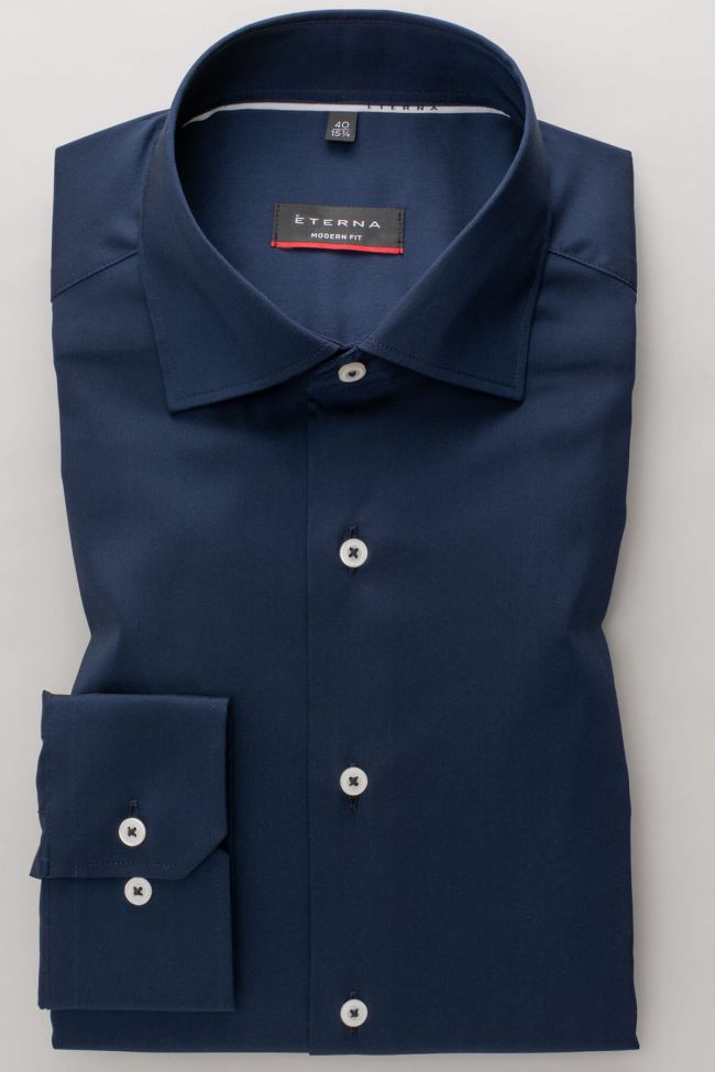 Eterna Hemd Herren Eterna Classic Kragen Italienisch Lange Ärmel
