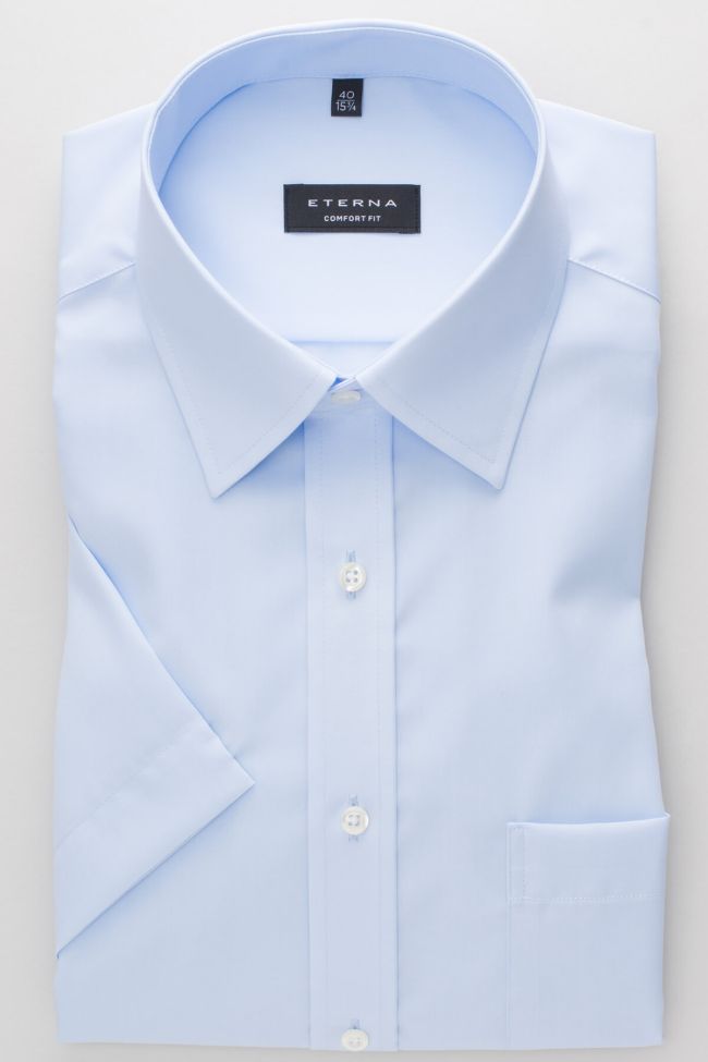 Eterna Hemd Herren Eterna Comfort Bügelfreie Kragen Italienisch Kurze Ärmel